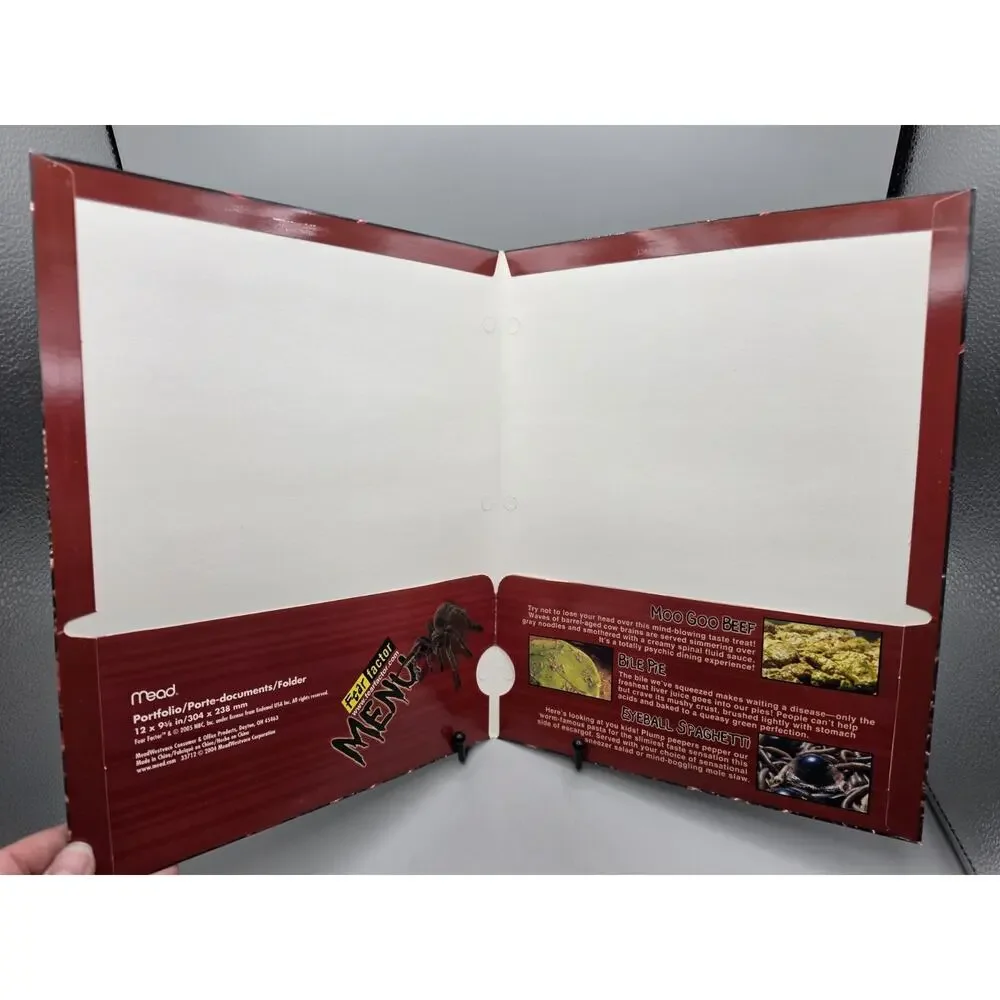 Mead Portfolio Folders Fear Factor TV Show Y2K Folders What Do You Fear Lot of 3